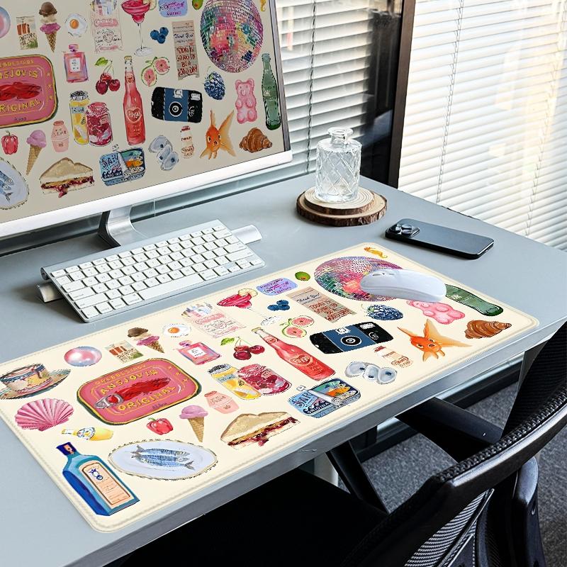 Vintage Sticker - Style Gaming Mouse Pad Extra Large Computer Mouse ...