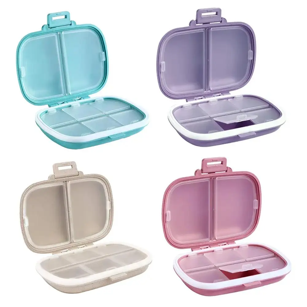 8-compartments Pill Organizer, 1 Count Mini Portable Pill Case, Dustproof Pocket Medicine Storage Box, Home Organizer for Daily Travel, Vitamin Organizer, Supplement Organizer, Vitamin Dispenser