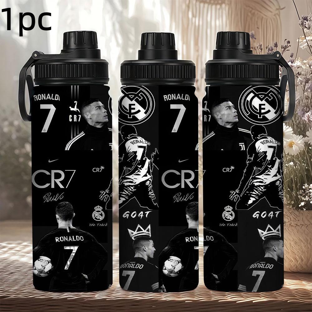 1pc Cr7c Stainless Steel Insulated Travel Mug, Long-Lasting Temperature Control, Cute Cartoon Design, Leak-Proof, BPA-Free, Ideal for Outdoor & Daily Use