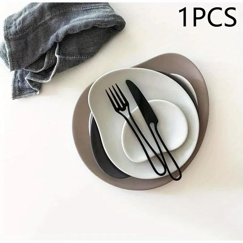 1pc Stainless Steel Cutlery Set Black Flatware Western Dessert Forks Spoons Steak Knives Cake Spoon Knife Fork Spoon Set