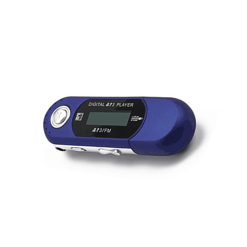 Plastic Silver Portable Digital MP3 Player - USB 2.0 Flash Drive, Lossless Sound, Multilanguage LCD Display, 3.5mm Audio Jack, Automatic Shutdown Function