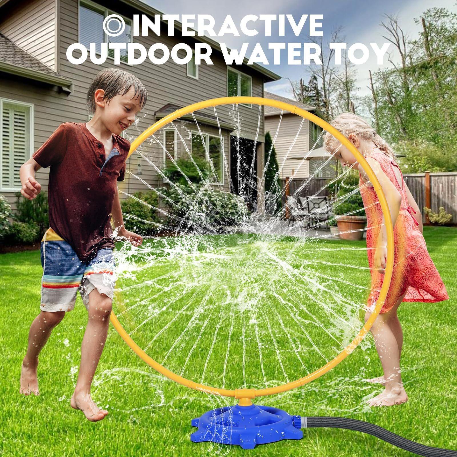 Water Sprinkler for Kids, 360 Degree Rotating Outdoor Water Toy, Garden Beach Sprinkler, Kids Bath Play Toy, Birthday Gifts, Fun and Interactive