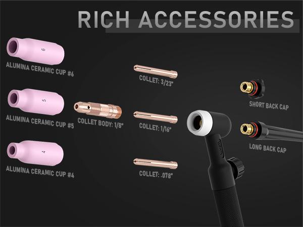 YESWELDER WP-17V-35 13ft TIG Welding Torch 150Amp | 35-50mm² Euro Connector Lift TIG Gun Fits DP200, MIG-205DS-PRO, MIG-250PRO, MIG-165DS-PRO, MIG-185DS-PRO & ARC-205DS-PRO Welder