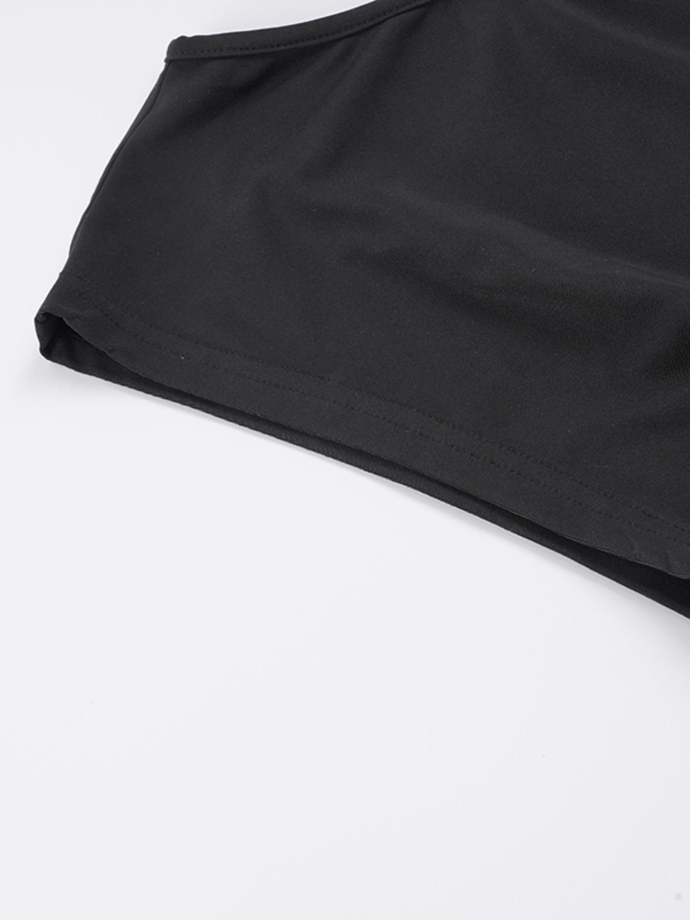 Women's Elegant Chic Lace Patchwork Asymmetric Sleeveless Top, Slim-Fitting Plain Design, Perfect for Casual and Stylish, Asymmetrical