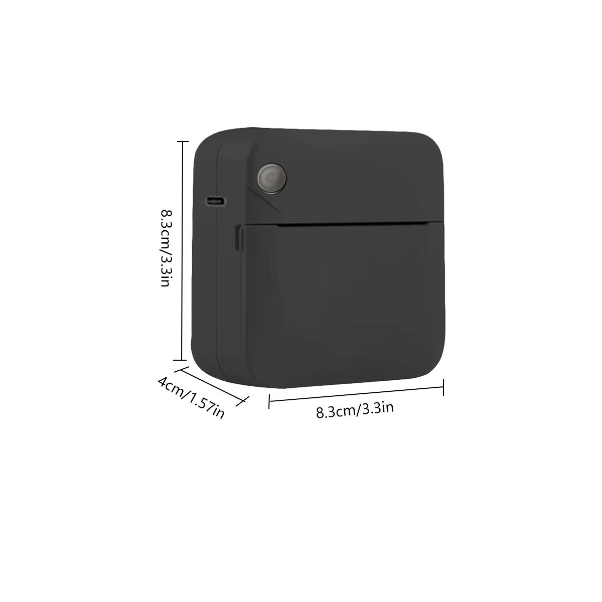 Mini Printer, Portable Thermal Sticker Maker with 8 Roll Paper, Compatible with iOS & Android, Sticker Printer for Study Notes, Pictures, DIY, Journal, Portable Thermal Printers