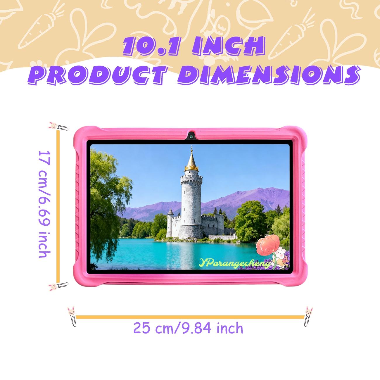 10.1 Inch Android Tablet PC Student Tablets Dual Camera Shockproof Case Student Use Parental Control Educational Features Perfect Christmas Gift