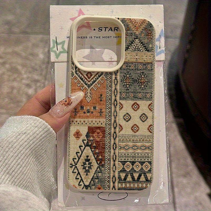 Vintage Plaid Pattern Durable Shockproof Protective Case for iPhone 16/17 Pro Max 14 16 Plus 15 13 Pro 12 11, High Aesthetic Protection Cover Accessories