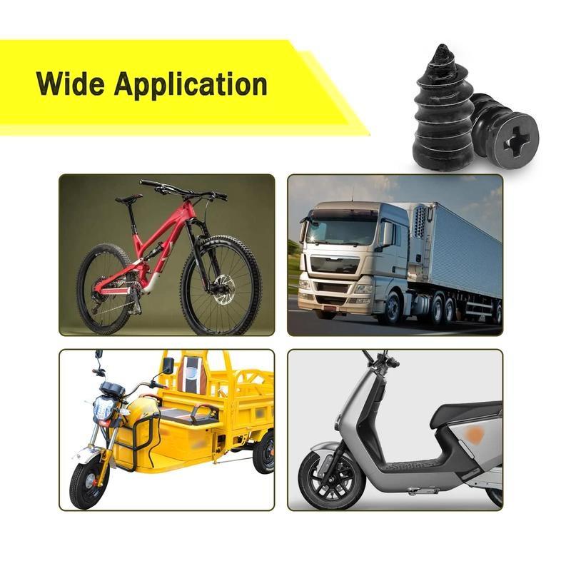 70PCS Tire Repair Rubber Nails Kit with 2 Sizes for Car/Motorcycle/Truck/Tractor, Fast Self-service Screw Rubber Nail Vacuum Tire Puncture Repair Tool