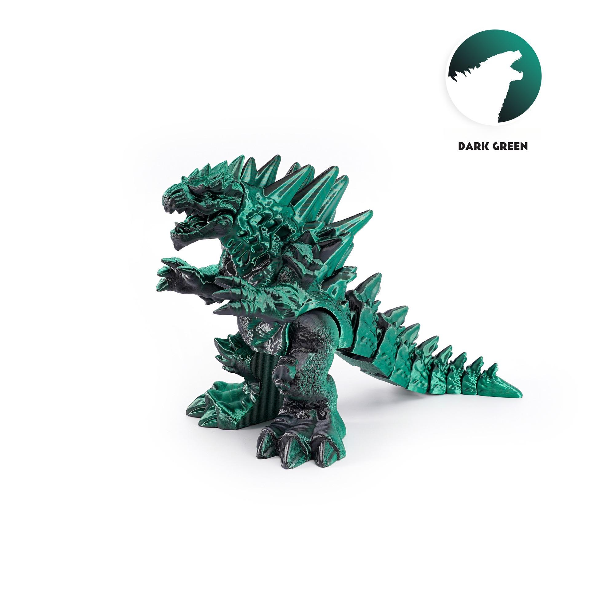 3D Printed Ice Godzilla Desktop Ornament, Transforming Figure Gift for Boys, Craftsmanship Toy, Trendy Collectible