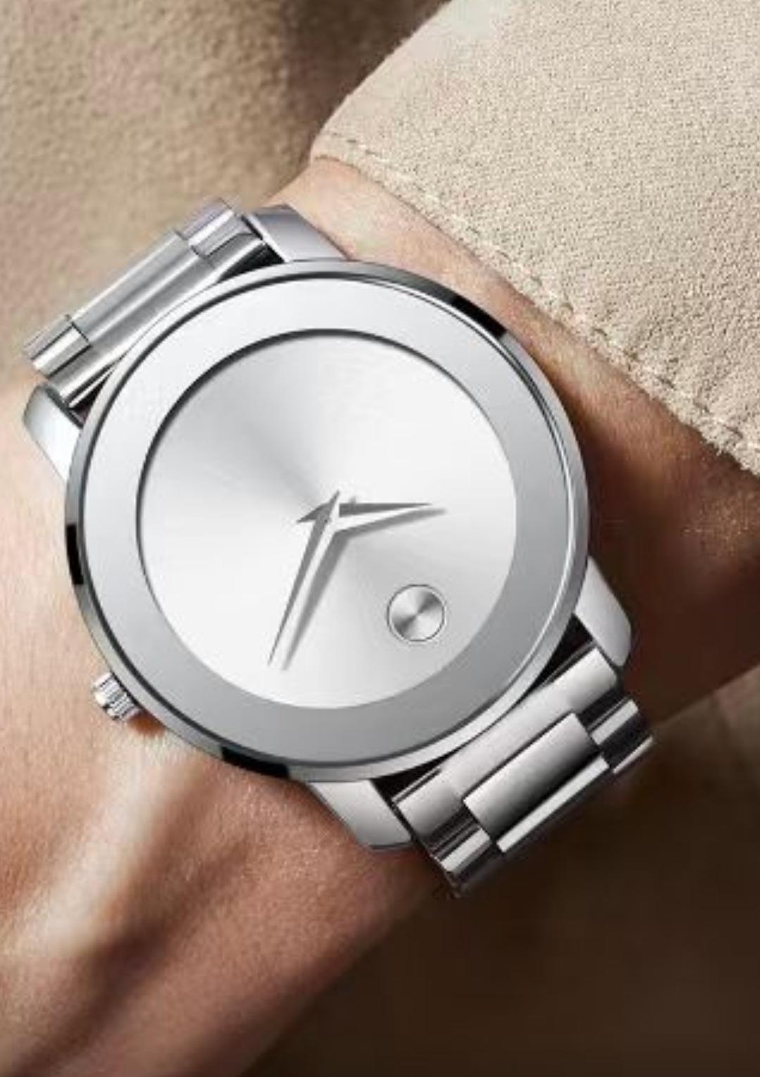 Men's Minimalist Gold Mesh Band Quartz Watch - Sleek No-Number Dial, Water Resistant, Luxury Casual Wristwatch, Perfect Gift for Him