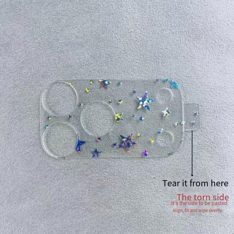 Star and heart glitter HD lens protector for iPhone 17 Pro Max, rear camera protector 17 Pro