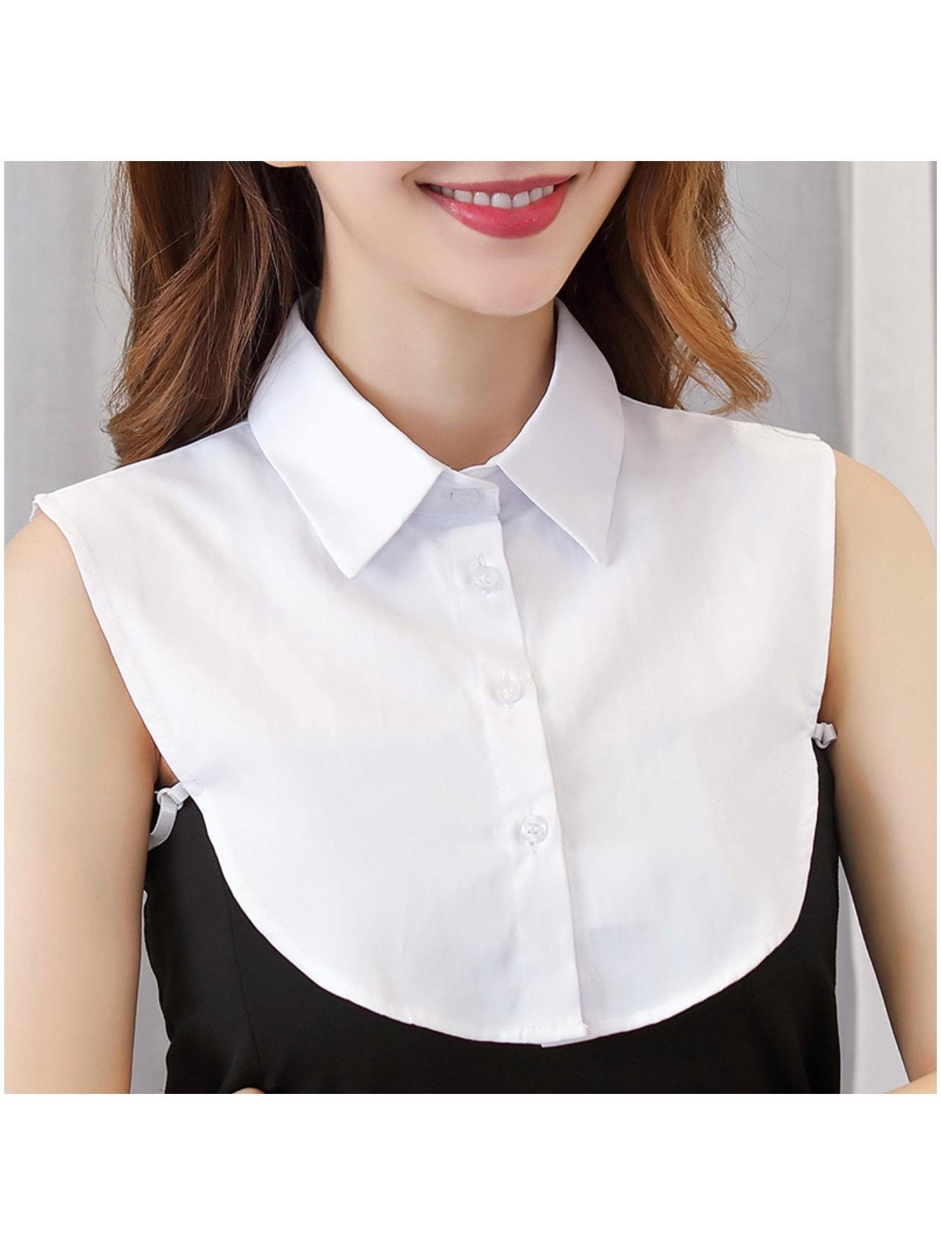 Women's Fake Collar Shirt Lapel, Versatile Cotton Decorative Stand-Up Pointed Collar, Stylish False Clothing Accessory, Styling