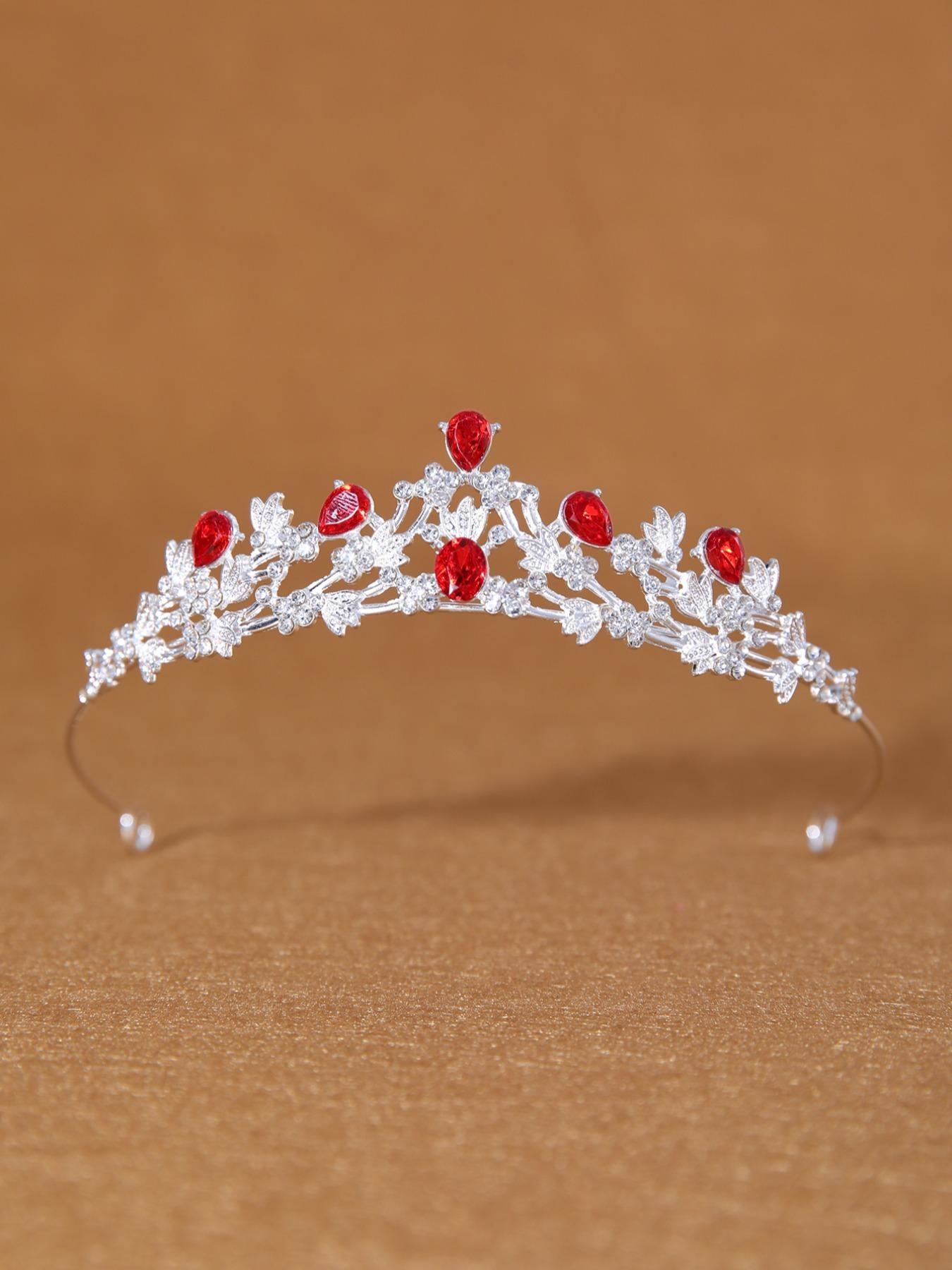 Women's Colorful Crystal Headpiece Set, Rhinestone Bride Crown with /blue/ Gemstones, Elegant Wedding Hair Accessory