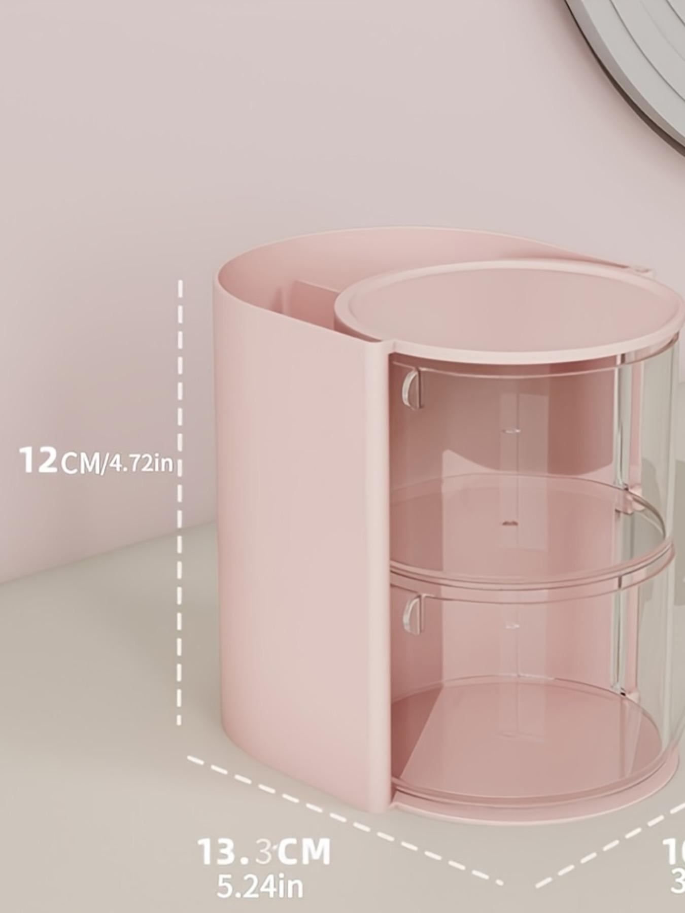 Rotating Multi-Layer Transparent Storage Box, Dustproof Plastic Hair Accessory Organizer, Makeup Cosmetic Organizer, Suitable for Christmas, Valentine's Day, Birthday Gifts