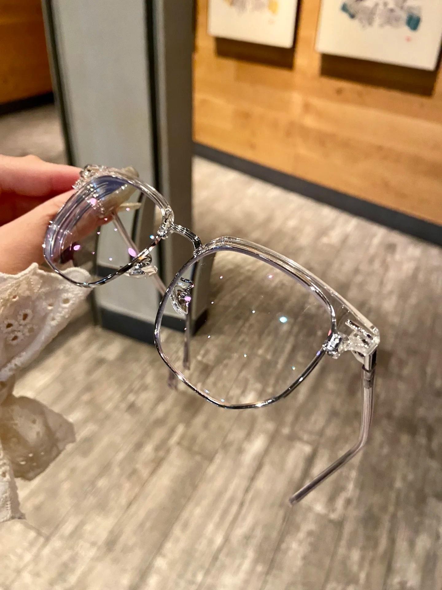 Frozen Series Blue Light Blocking Glasses Retro Clear View for Eye Protection Computer Vision Glasses Men Women Computer Gaming Glasses Rectangle TR90 Frame Anti Eyestrain UV 400 Stylish Lentes Classic Summer Eyewear - Eyeglasses Set