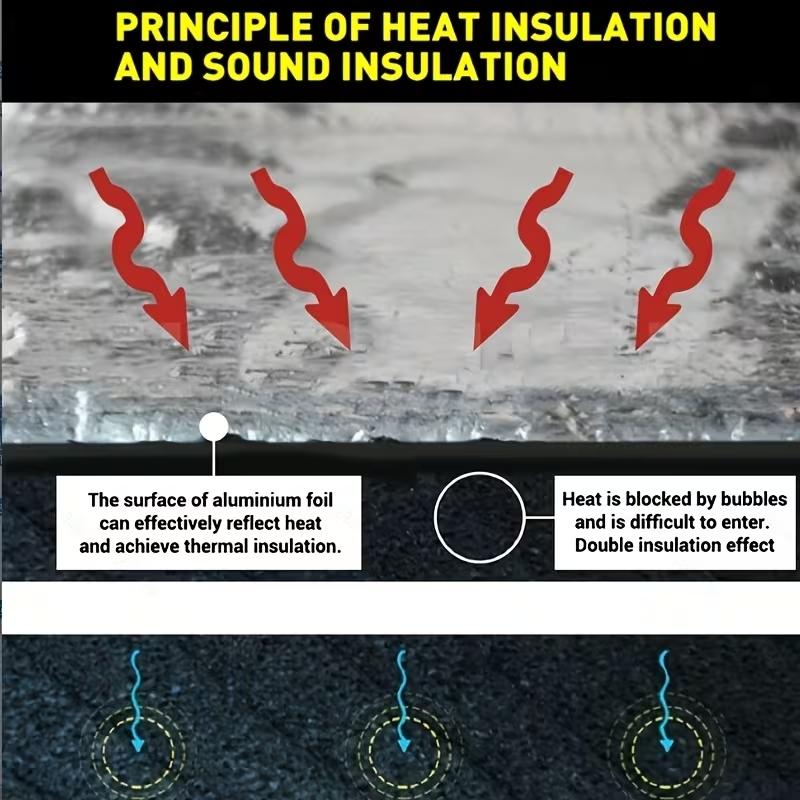 10-Pack Car Soundproofing Mats for Engine Hood - Waterproof, Oil-Resistant Foam Noise Reduction Accessories