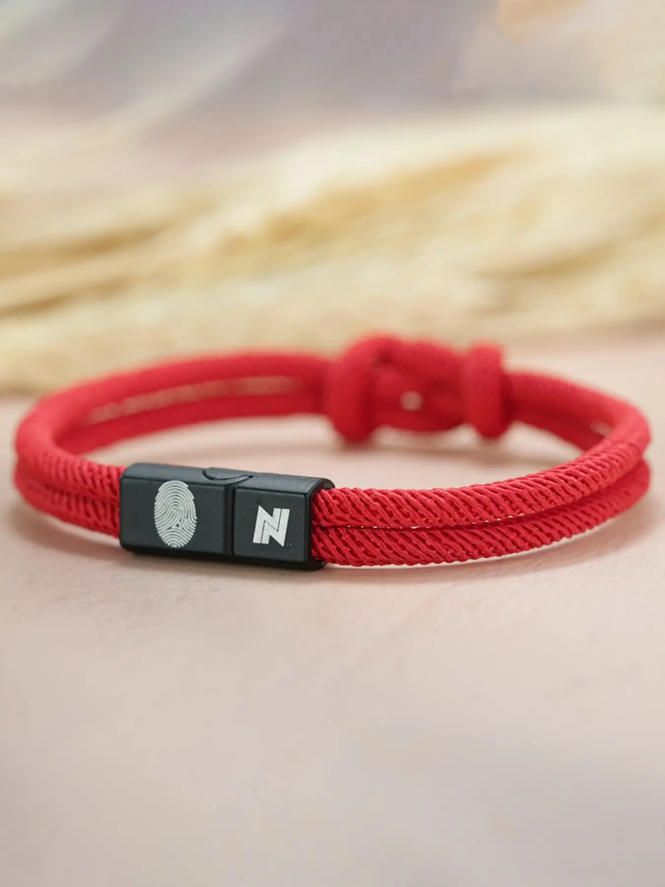 Fashion Handmade 4mm Milan Rope Braided Knot Bracelet, Magnetic Engraved Fingerprint Braclet, Men's Armband Jewelry