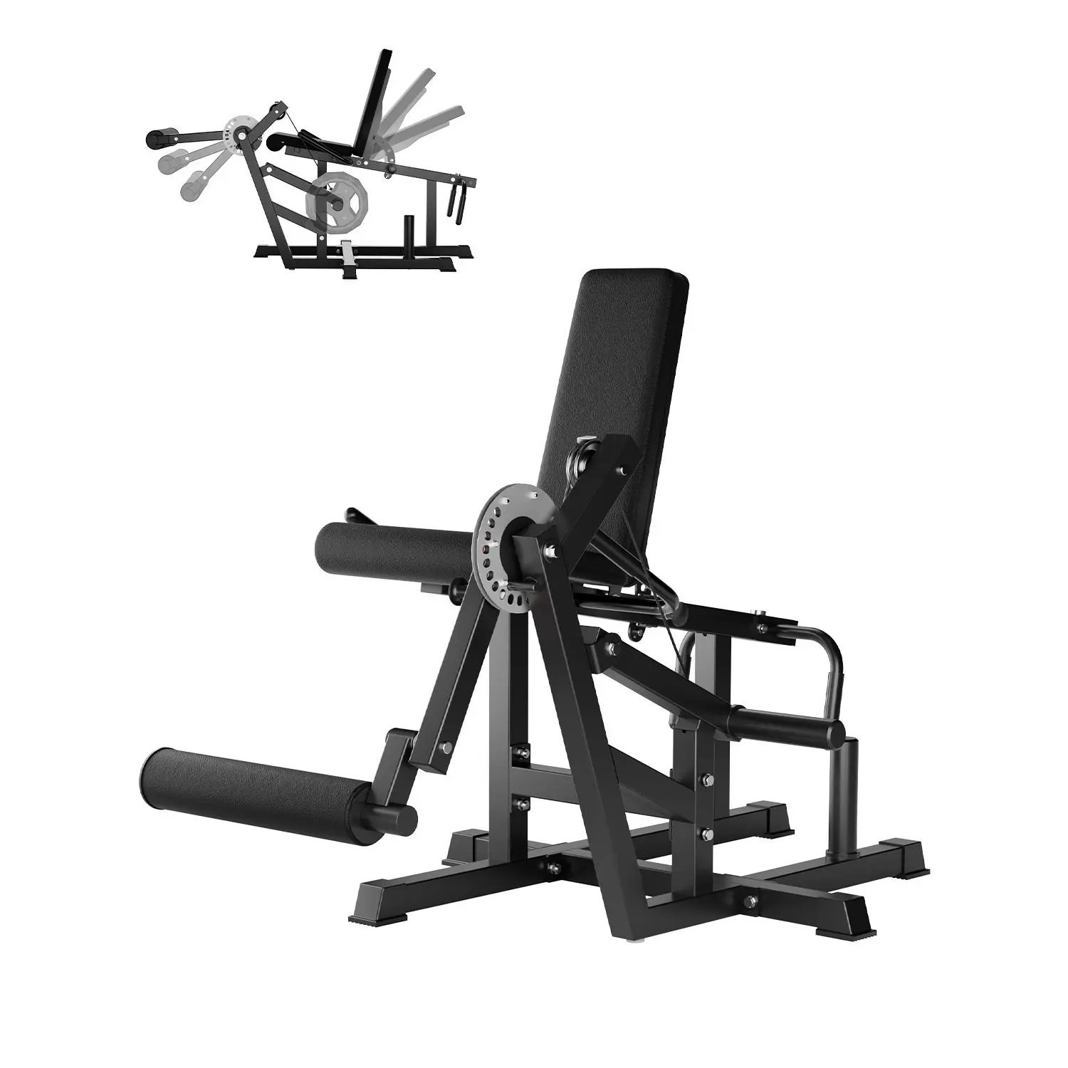 Seated Leg Extension and Twist Machine for Home Gym – Adjustable Strength Training Equipment