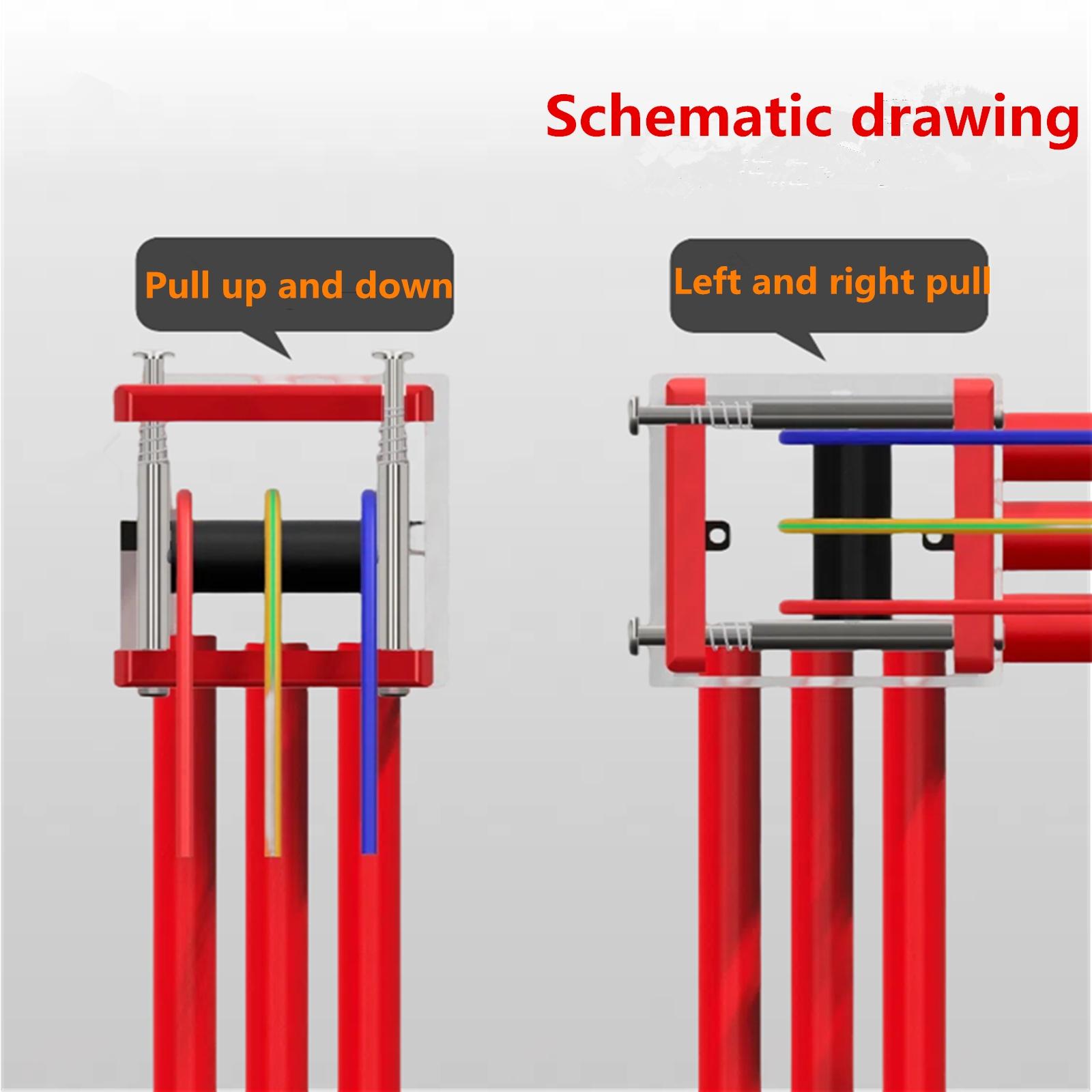 Wire Threading Aid Cable Pulling Gadget Auxiliary Tool Electrical Wire Pulling Roller Cable Puller Guide Wall Wire Conduit With Reel Box Only For 86 electrical junction box