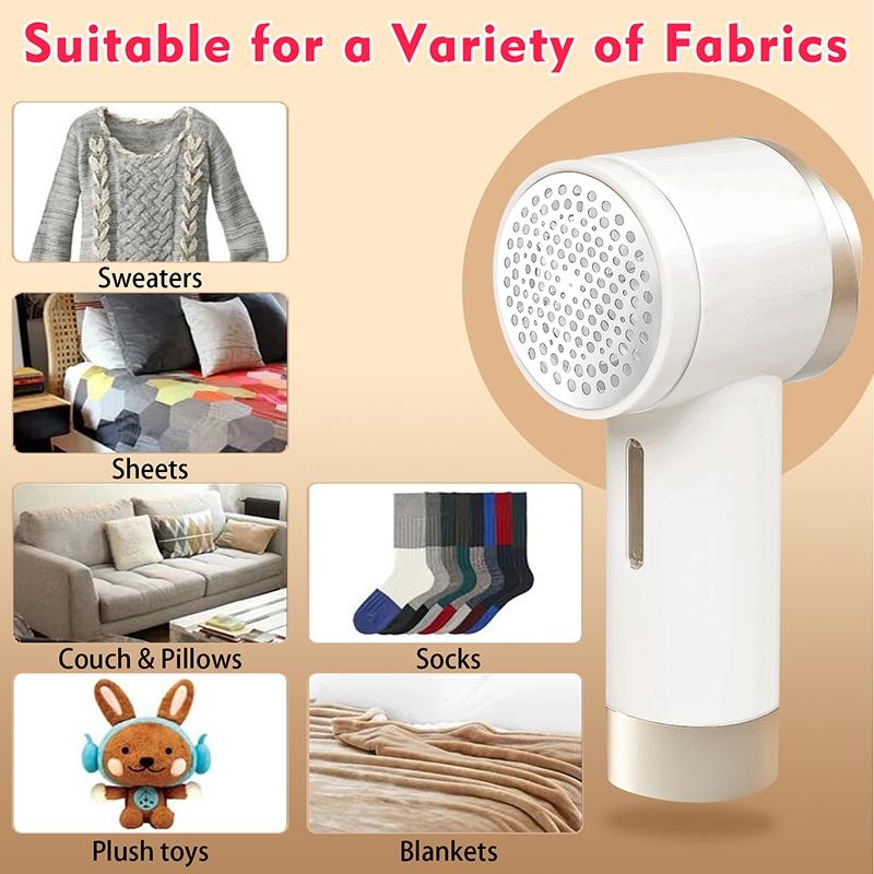Electric Lint Remover with Brush, Portable Rechargeable Household Fabric Shaver, 3-Speed Sweater Shaver for Fast Lint Removal, Durable for Socks, Coats & Bedding