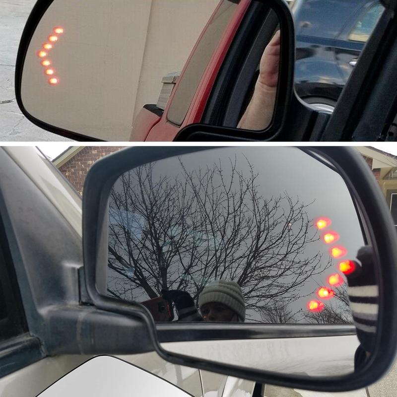 Mirror Glass Heated Turn Signal 7 LED Left LH for Cadillac Chevy GMC Pickup SUV Mirror Glass Heated Turn Signal 7 LED Left LH for Cadillac Chevy GMC Pickup SUV