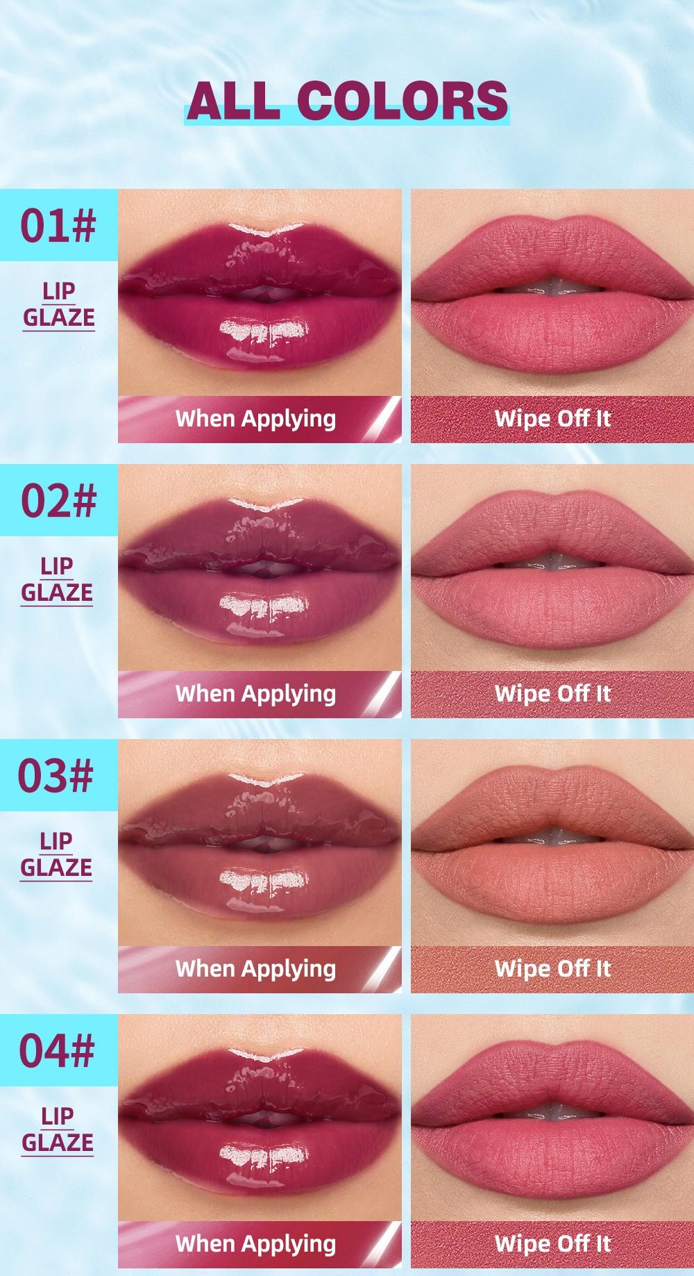 Hydrating Mirror Gloss Lipstick, Long-Lasting Moisture, Non-Greasy, Dewy Finish, Available in 8 Colors, Formaldehyde-Free, Single Item