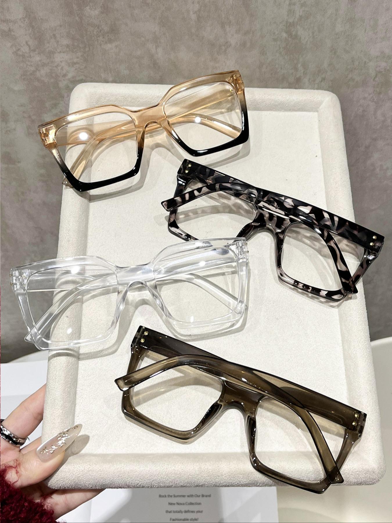 Square Cat Eye Vintage Glasses Blue Leopard Spot Frame Blue Leopard Round Glasses #4454716 | Zenni Optical main image 4