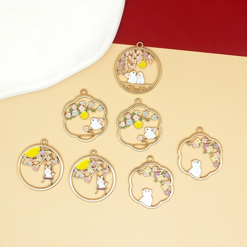 Mobile Phone Dust Plugs - Creative Wreath Rabbit Mobile Phone Dust Plug Pendant Cell Phone Charm Phone Decoration - Suitable for iPhone, Type-C and Android Dust Plugs - Compact and Practical - Perfect as a Small Gift