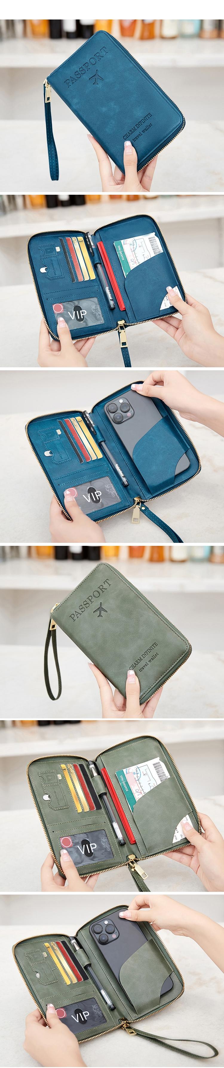 Simple Plain Passport Cases, Multi-functional ZipperTravel Card Holder, Card Organizer, RFlD Blocking Card Holder, FashionTravel Accessores, Travel Essentials, Passport Wallet, Christmas Gift, Valentine's Day Gift, Ideal Gift