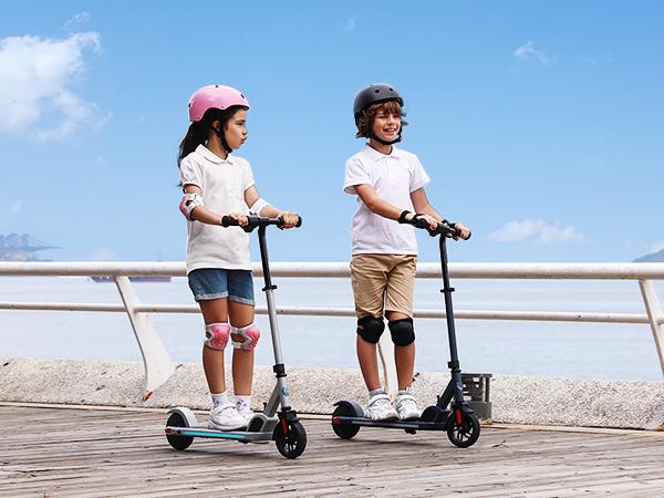 [Livestream Deal] CAROMA Electric Scooter for Kids Ages 6-14, 150W Motor, 10 mph, 80 mins Ride Time, Adjustable Speed & Height, Colorful Lights, LED Display, Foldable Kids Electric Scooter, Ideal Gifts for Kids