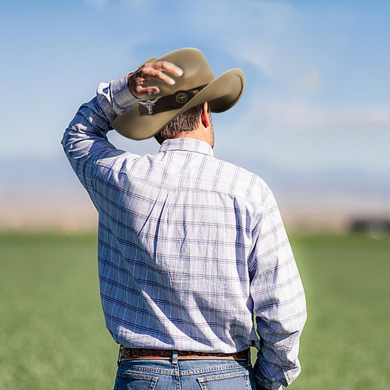 Western Cowboy Hats with Shapeable Wide Brim Unisex Western Cowboy Hat for Men Women and Teens for Men Women Classic Roll Up Hat