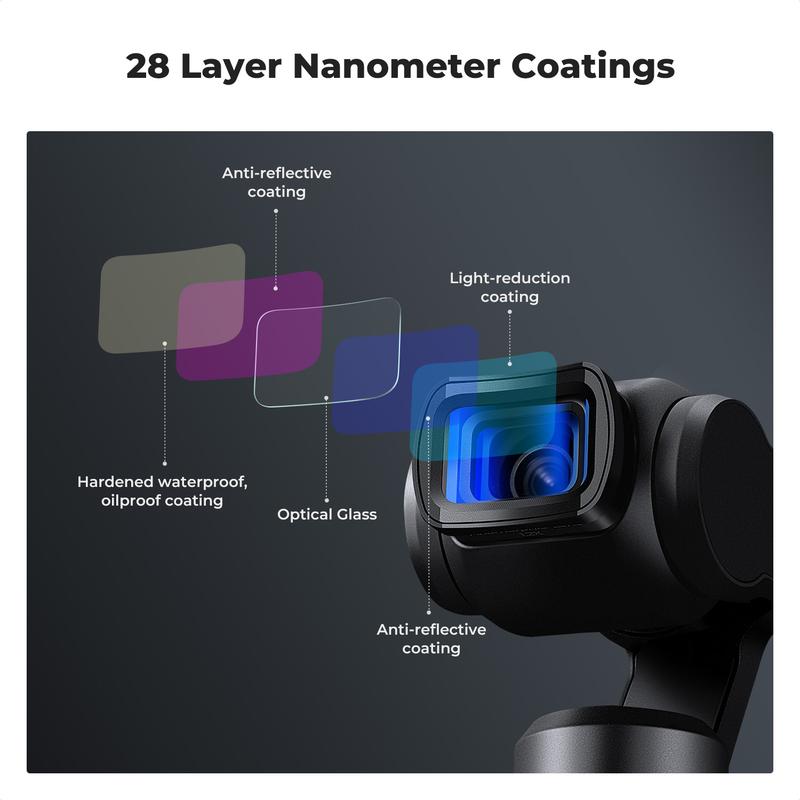 K&F Concept 1.2X Anamorphic Lens for DJI Osmo Pocket 3 Blue Streak Effect Widescreen Cinematic Lens with Magnetic Attach Multi-Coated Optical Glass