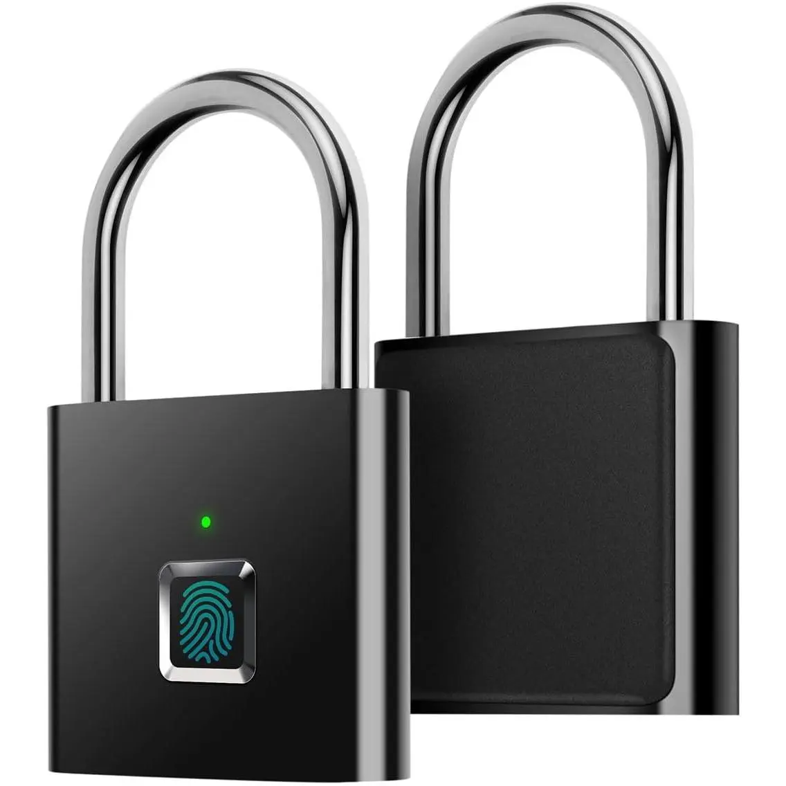 Fingerprint Padlock,AICase Ultra Light One Touch Open Fingerprint Lock with USB Charging for Gym, Sports, School Employee Locker,Fence, Suitcase,Bike No App, No BluetoothNo Trouble