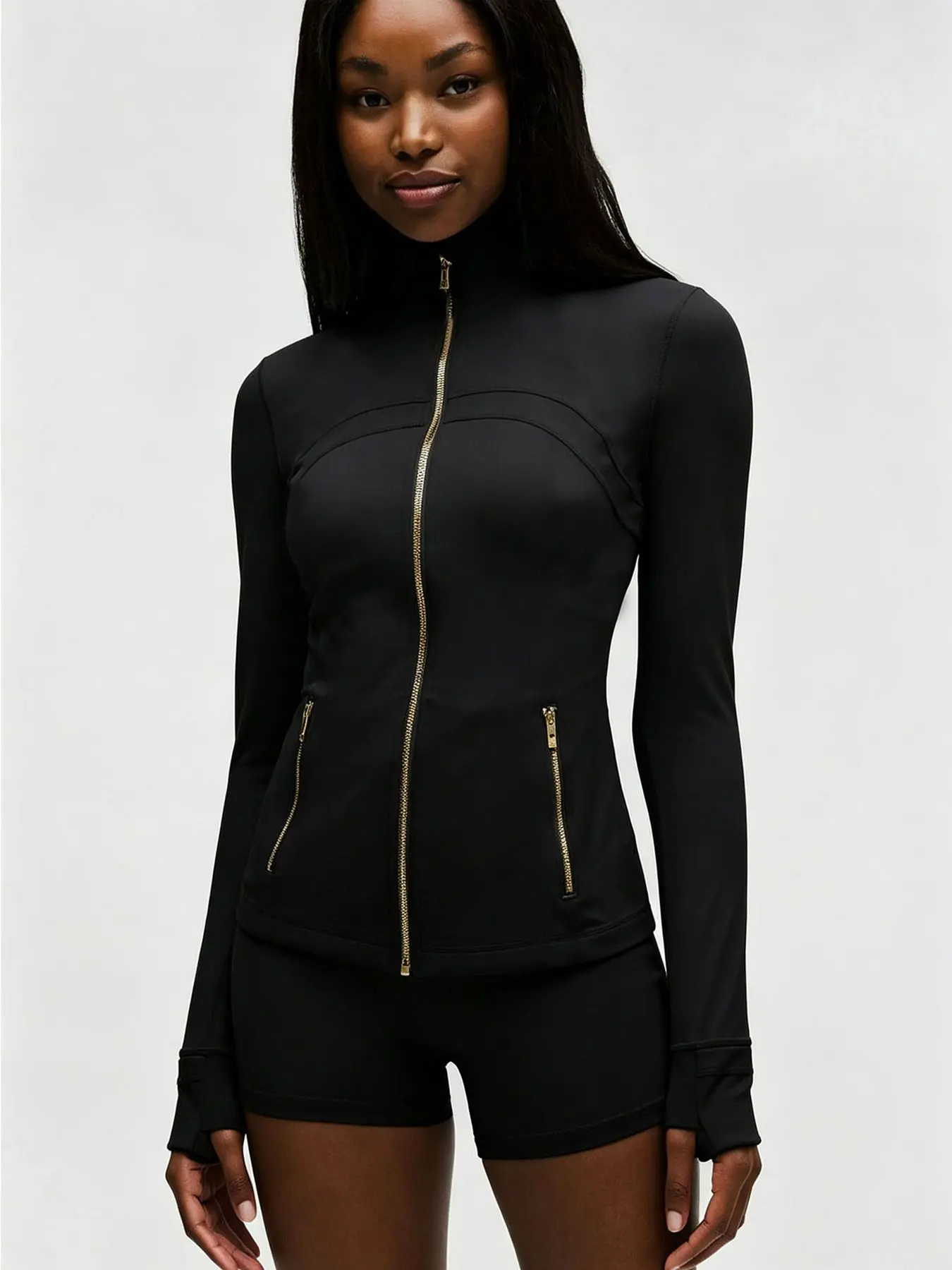 Women's Sport Jacket, Zipper Design, Comfortable Breathable, Slim Fit, Suitable for Various Sports and Daily Wear, All Seasons, Zippered Sports Jacket