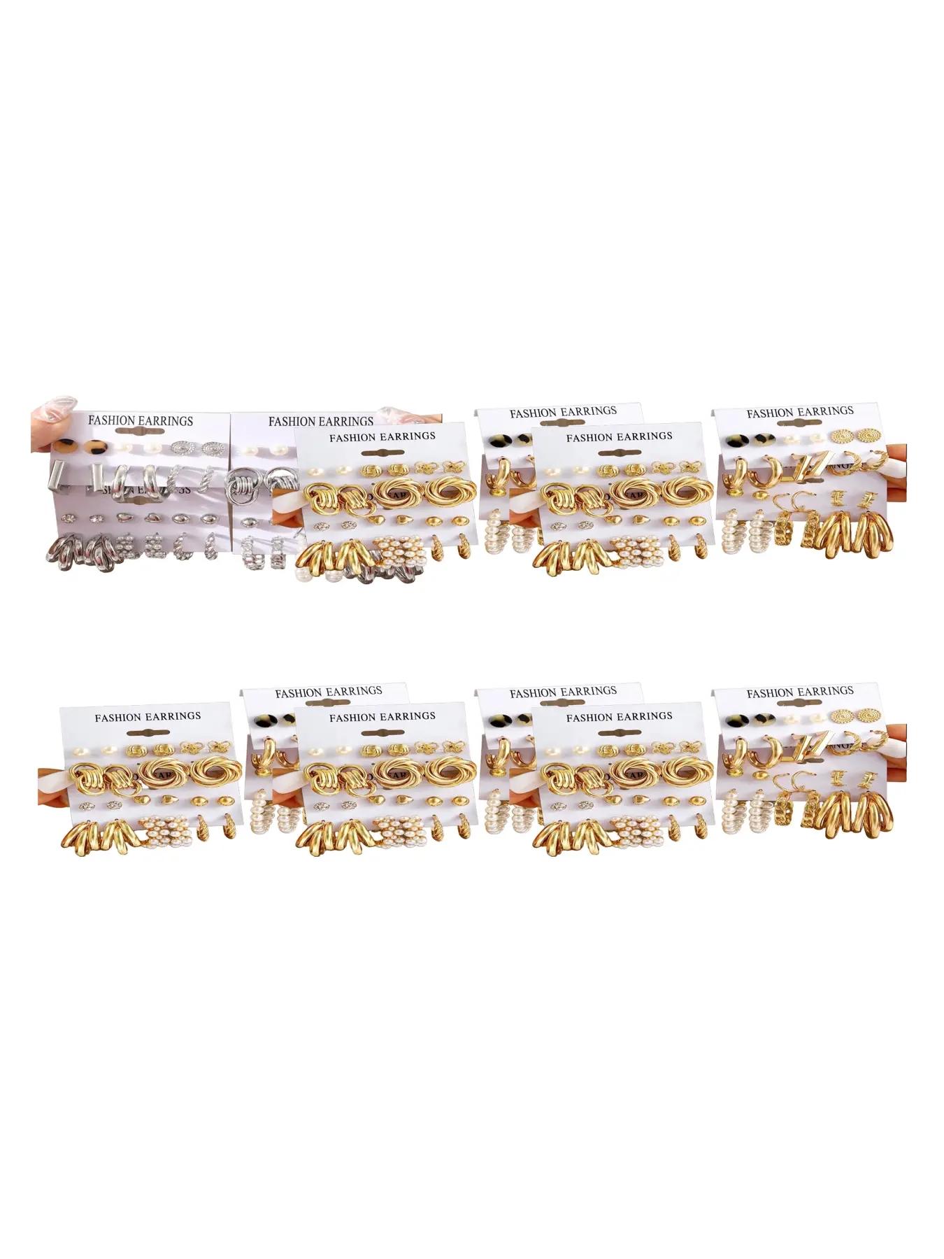 Faux Pearl & Rhinestone Decorated Heart & Butterfly Design Stud Earrings As Gift, 2024 New Dainty Jewelry for Daily Clothing Decor, Party