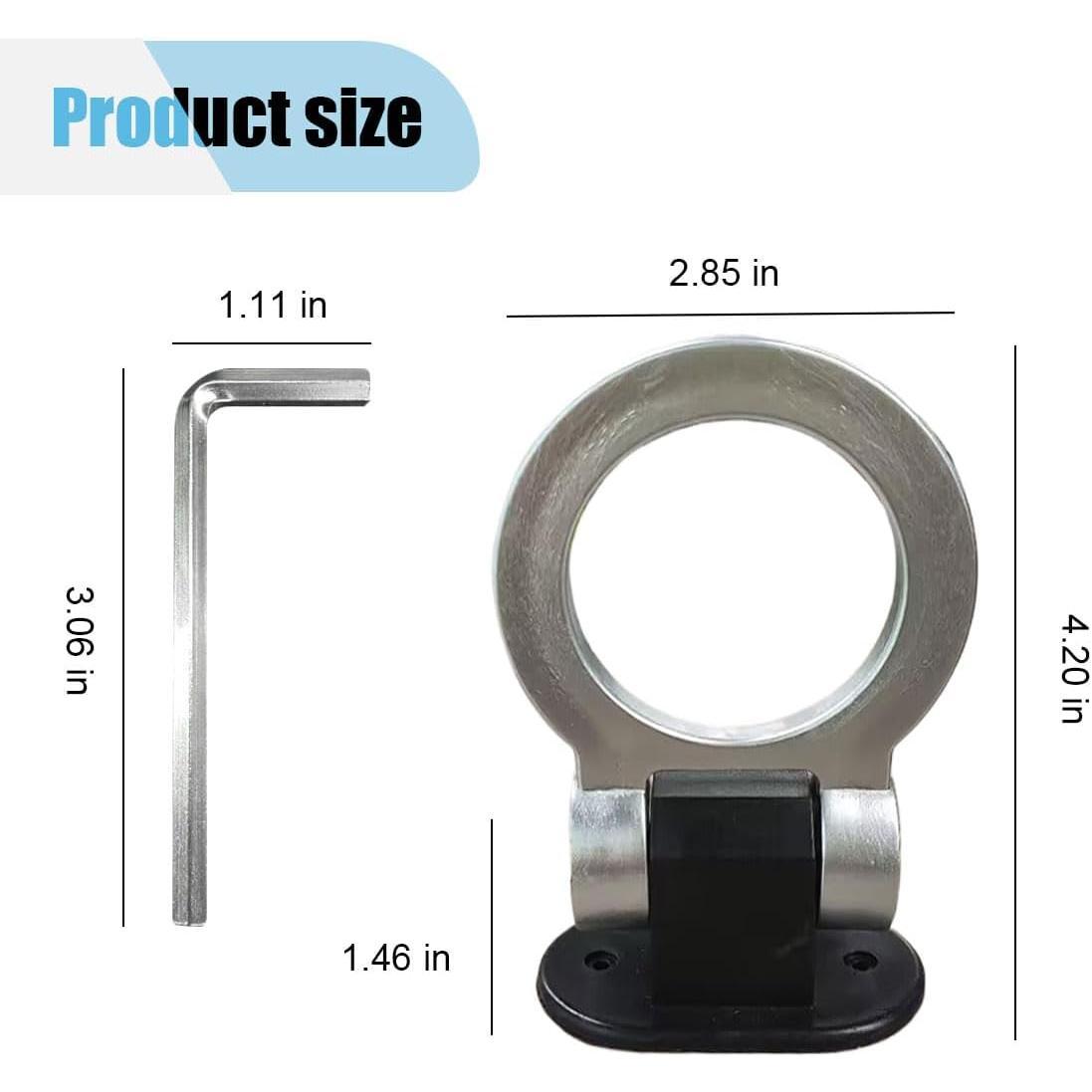 Tow Hook Kit, Ring Shaped  Bumper  Tow Hook  Decoration Sticker, Track Racing Style Tow Hook Ring Auto Exterior Accessories for   SUV ()