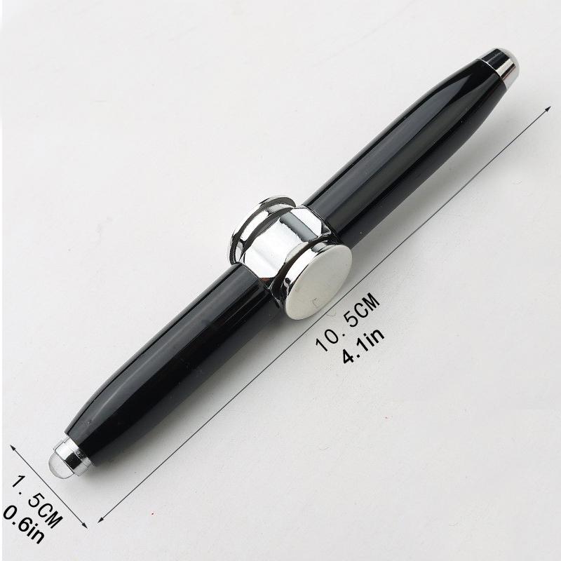 Multifunctional finger spinning fidget pen, multifunctional spinning pen, creative fingertip spinner pen, metal ballpoint pen, office supplies, writing pen, children's toy, spinning pen gift
