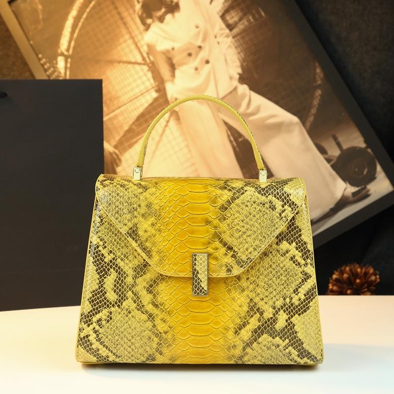 Elegant Snake Print Handbag, Luxurious Retro Small Square Bag, Chic Commuter Crossbody Bag, Unique Design Shoulder Bag