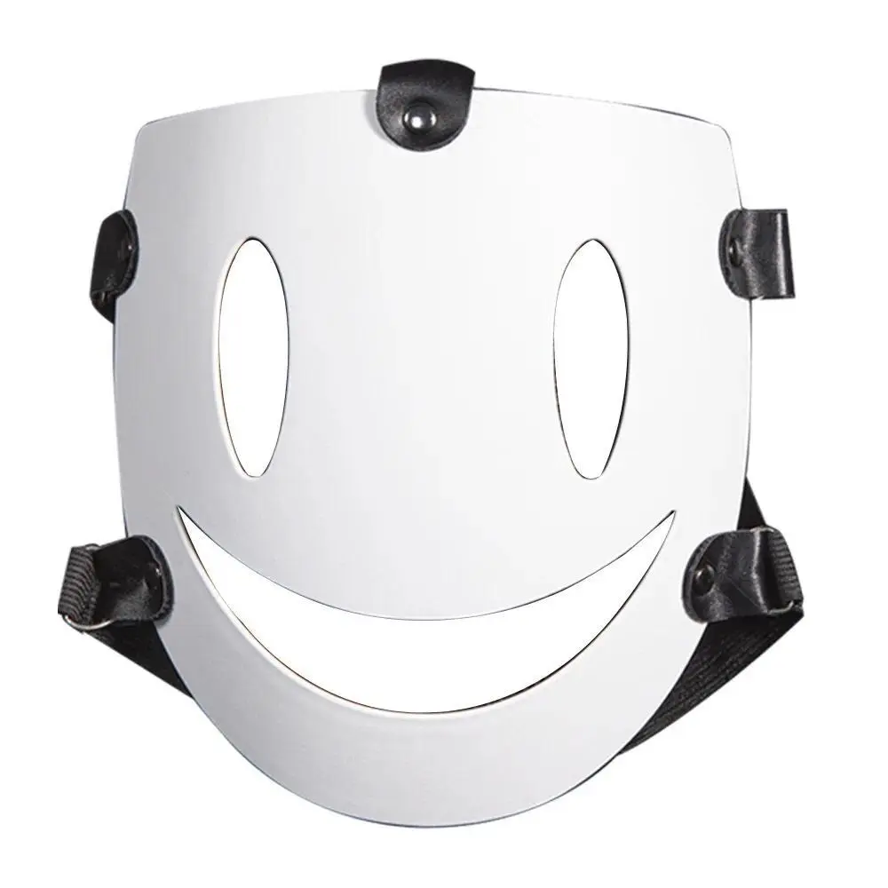 Japan Mask Tenkuu Shinpan High-Rise Invasion Cosplay Mask White Mask Japanese Samurai Costume Props White Funny Smile Mask