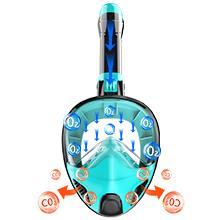 JRing Full Face Snorkel Mask Adult Snorkeling Gear Dry Top Breathing System Foldable Anti-Fog Anti-Leak with Camera Mount