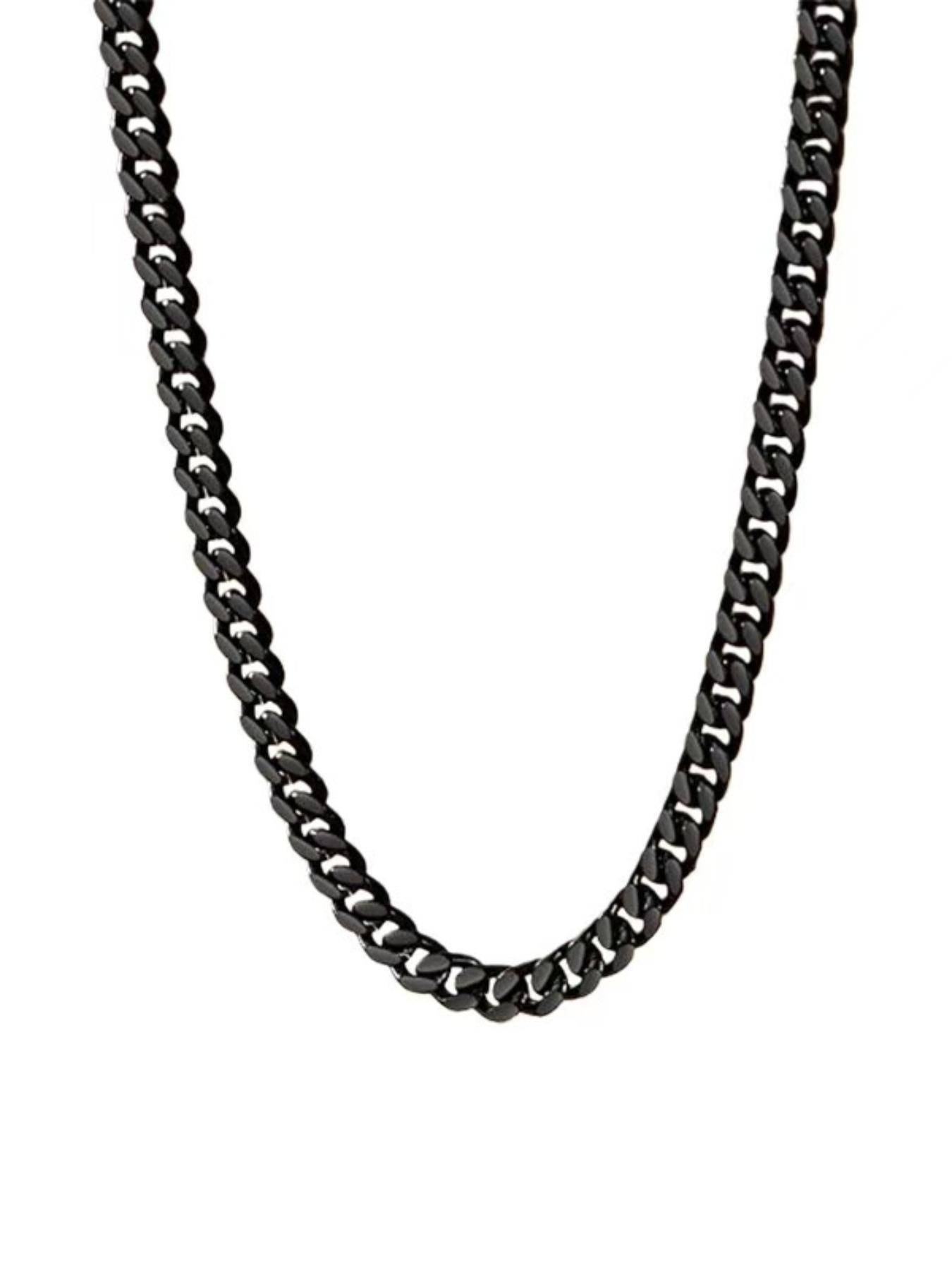 Titanium Steel Cuban Link Chain Necklace for Men Women, Non Tarnish Hypoallergenic Curb Chain, Hip Hop Jewelry for Gift