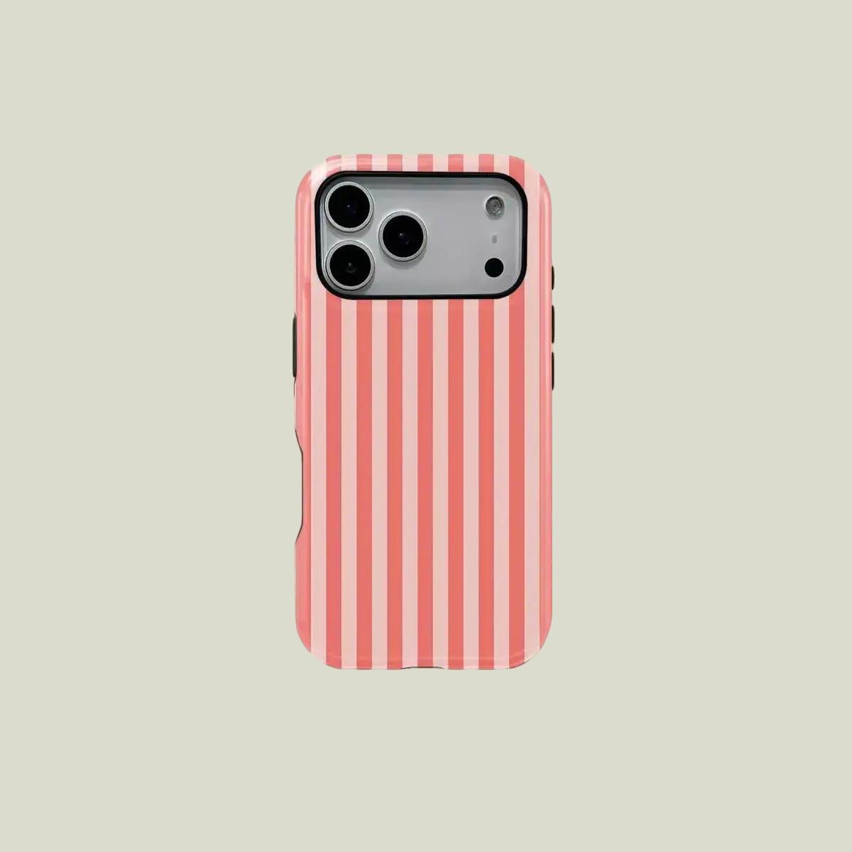 1PC Striped Print Phone Case For Summer, Rugged Shockproof 2in1 Protective Shell for iPhone 17 16 15 14 13 12 Pro Max, Samsung Galaxy S26 S25 S24 S23 Ultra Series Holiday Gift Minimalist Fashion Case Cover, Accessories, Multi-Model, One-Piece