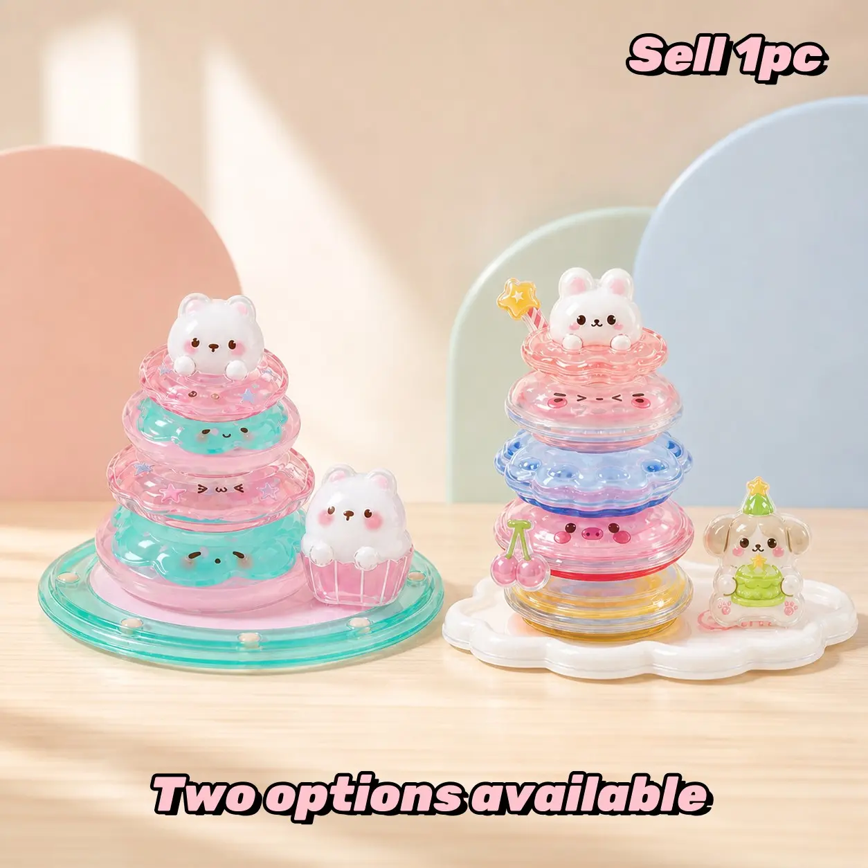 3D Stackable Layer Puffy Stickers, Cute Animal DIY Decor Gift for Journal Lovers Student Worker, Aesthetic Stickers