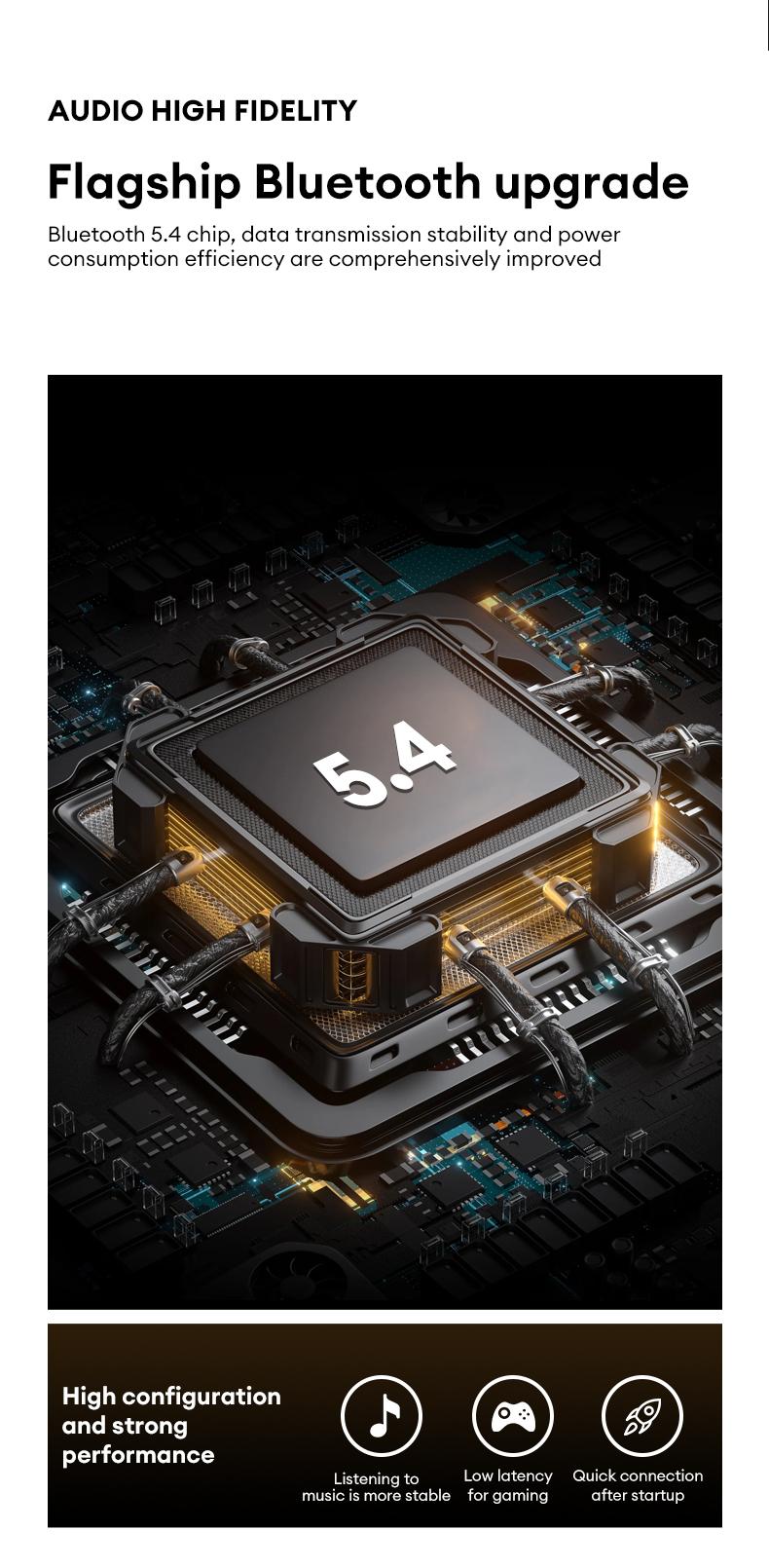 Transformers T15 OWS Wireless Bluetooth Headset 5.4 Surround Sound Streamlined Ear-hook Design Compatible With Android & IOS