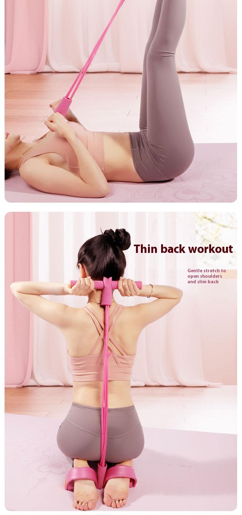 2026 latest pedal resistance device, detachable and adjustable pedal resistance device Multifunction Pedal Resistance Band, Elastic Pull Rope Fitness, Full-Body Workout at Home Gym, Exercise Sit-up, Yoga, Abdominal Training,puller