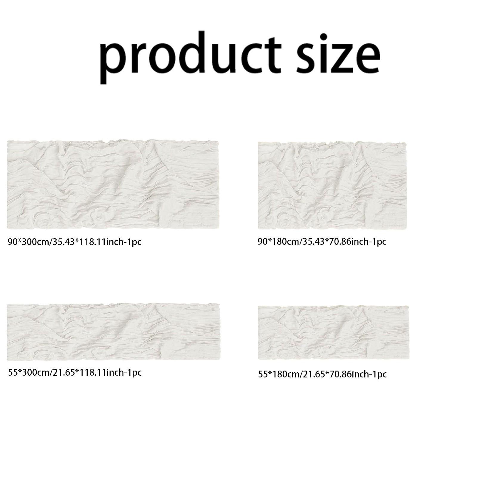 10 Pcs Sage White Table Runner Bohemian Country-Style Table Runner, Suitable for Weddings, Baby Baptism Parties and Holiday Decorations