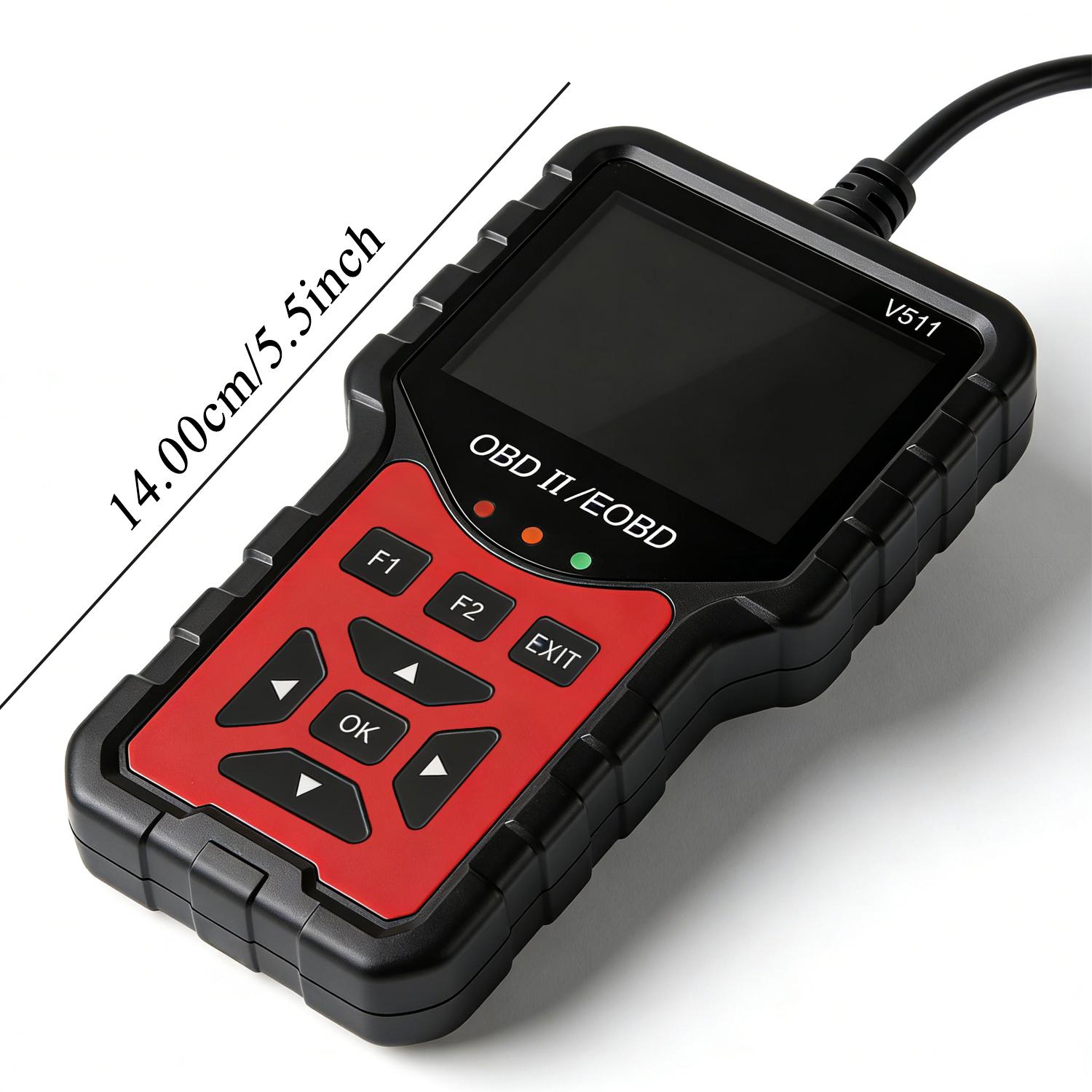 Professional Obd2 Scanner, Enhanced Engine Fault Code Reader and Reset Tool, Advanced Obdii/eobd Car Diagnostic Scan for Mode 6/mode 8 Vehicles