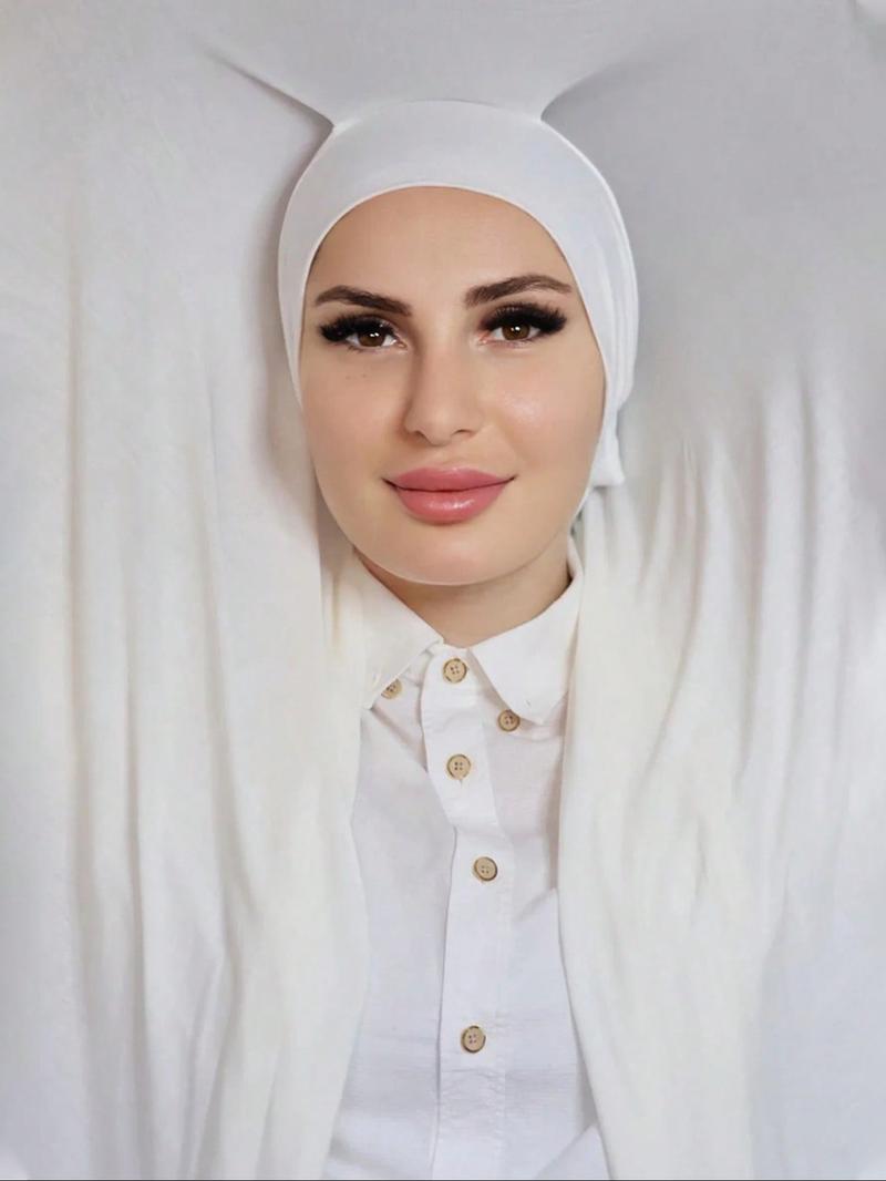1pc Instant Jersey Hijab with Undercap, Silky Soft Breathable Fabric, Casual Plain Design, Ideal for All Seasons & Special Occasions, Stretchy Hijab