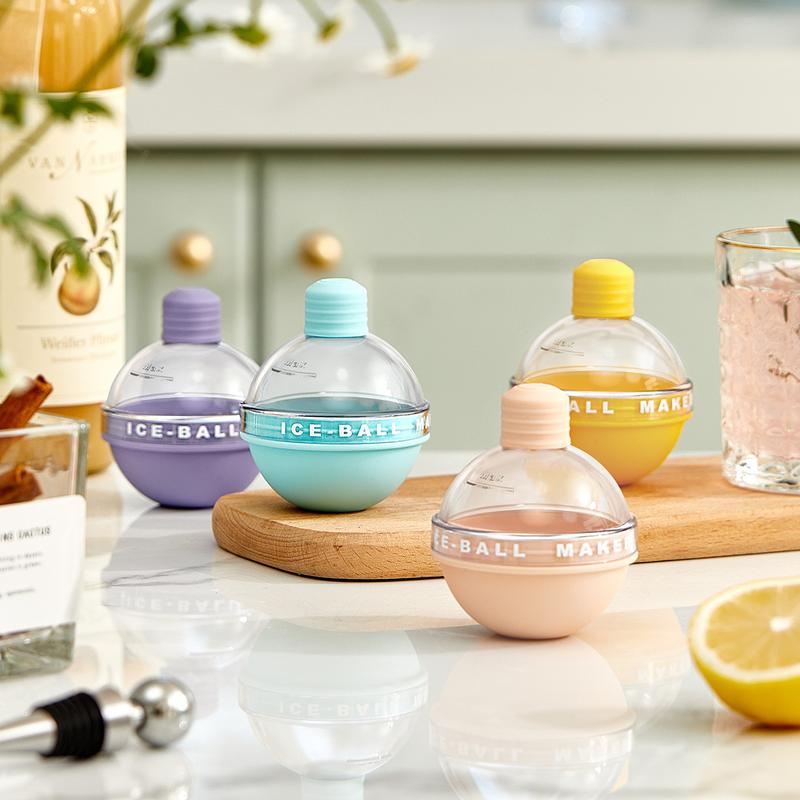 3PCS-2025 summer creative light bulb ice mold, whiskey ice ball making machine mold, whiskey drink cocktail drinking round ice freezing mold, reusable, arbitrary color