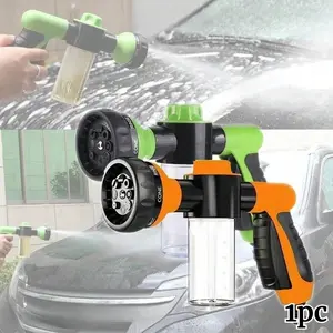 High-pressure Hose Foam Spray Unit, Pressure Washer Foam, 8 Irrigation Modes, Garden Hose Snow Foam Nozzle with Soap Distributor, Suitable for Car Washing, Pet Shower, Plant Irrigation